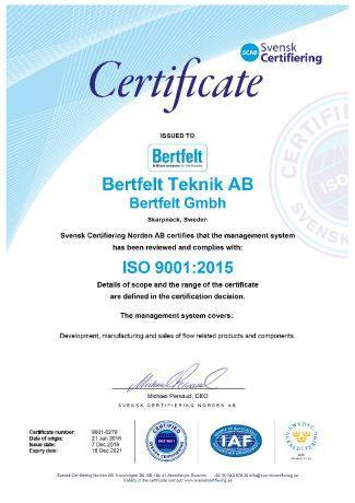  ISO  9001  and ISO  14001 Bertfelt Teknik  AB